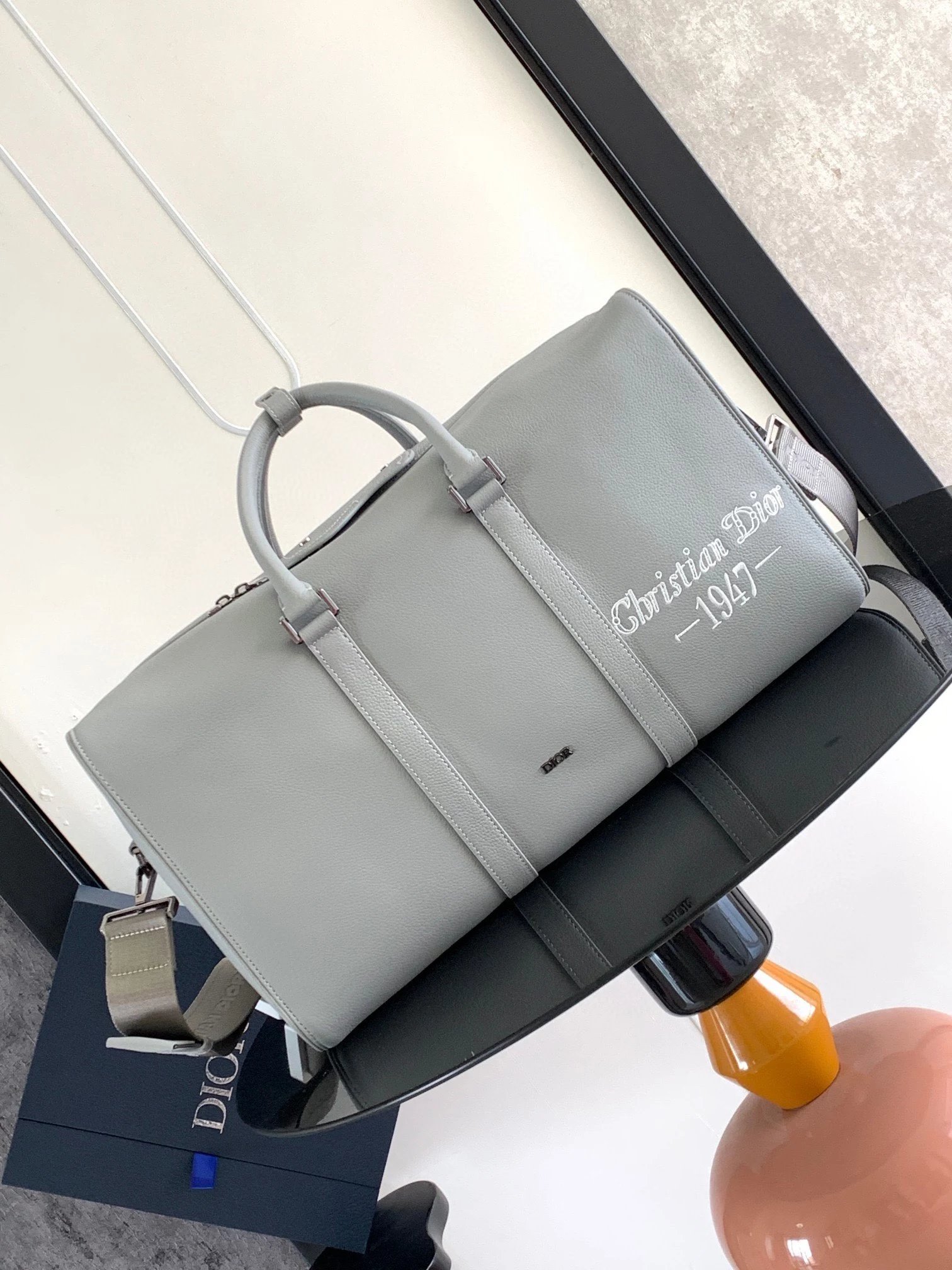 Dior Dior Travel Bag Black Grained Leather Duffle Bag - 2