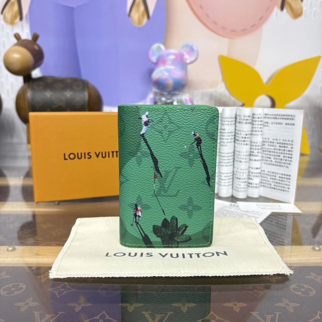 Green Louis Vuitton Card Holder