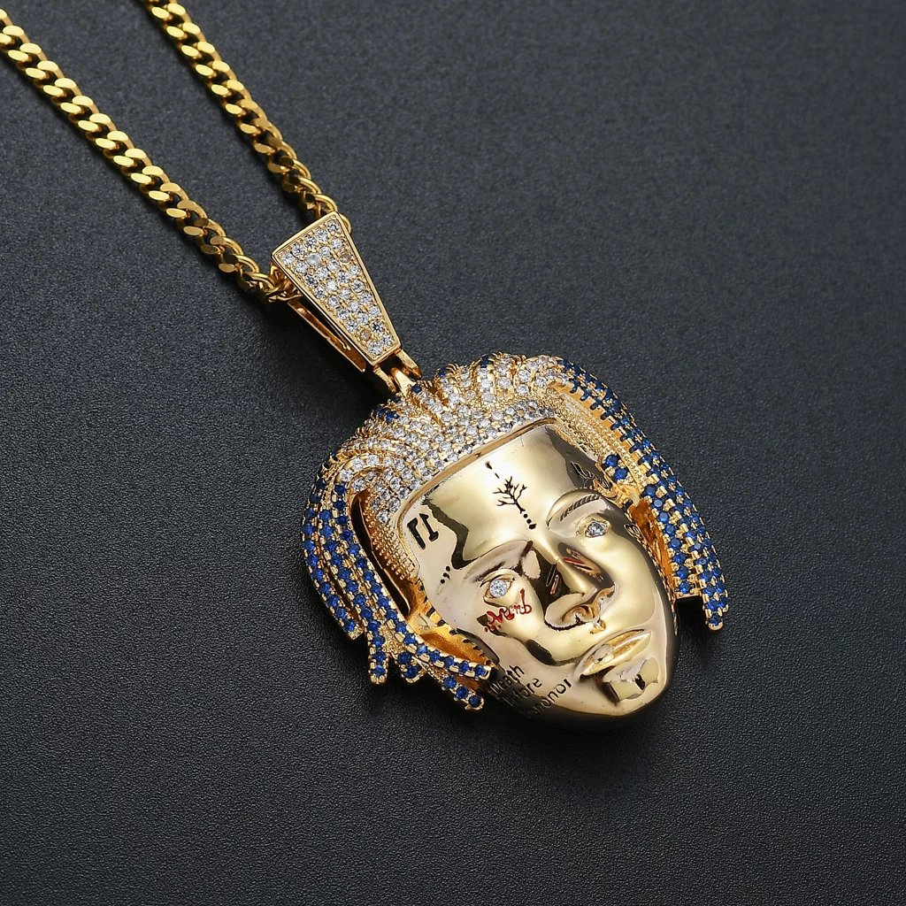 Rapper XXXTentacion Pendant Necklace for Men Hip Hop Streetwear Jewelry