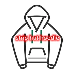 thumbnail for London MZTW Zip-Up Hoodie Hat Striped Sweatshirt