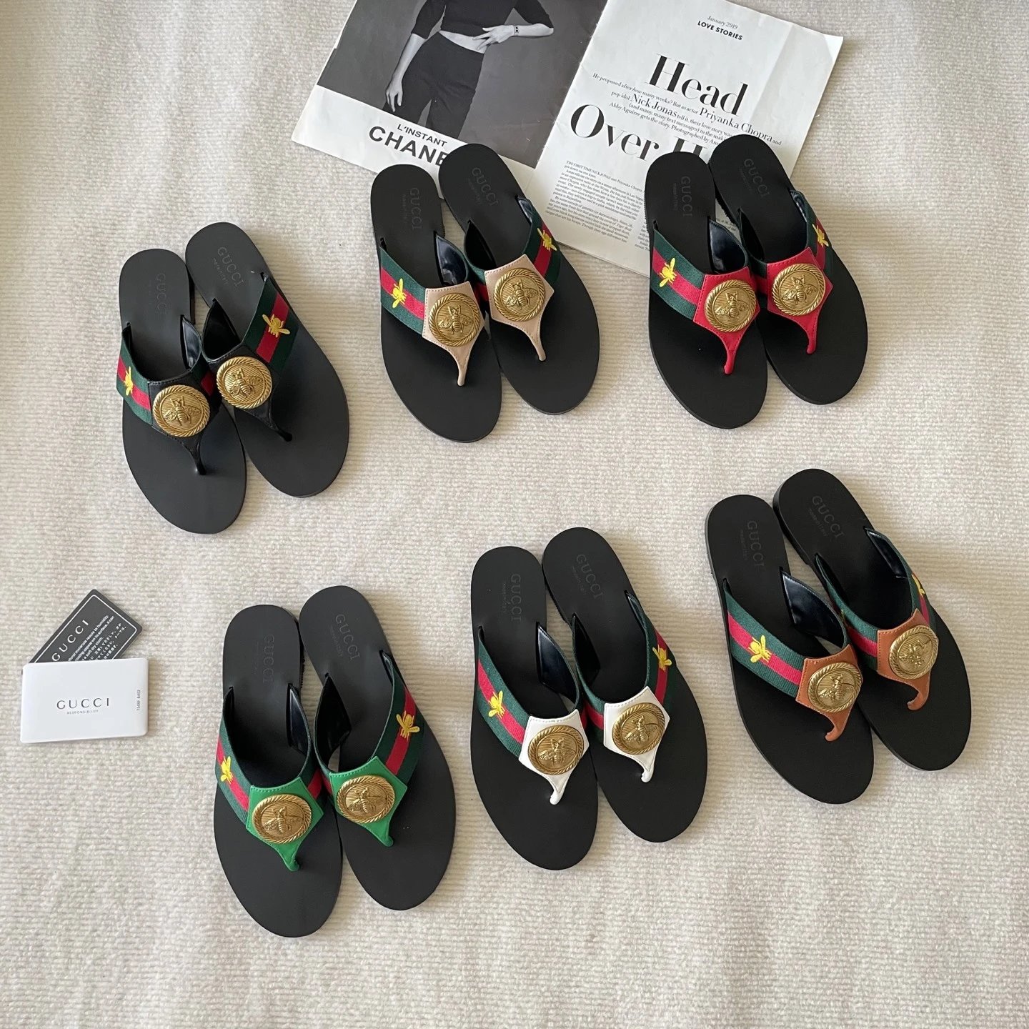 Embroidered Flip-Flops
