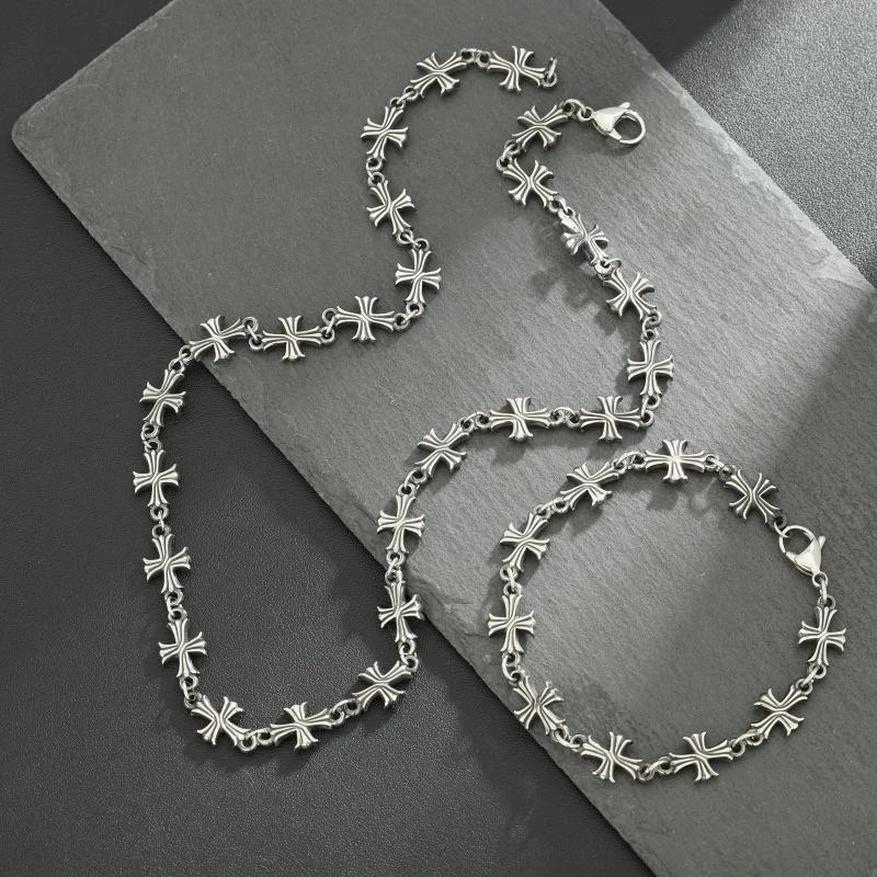 Silver Cross Chain Necklace An