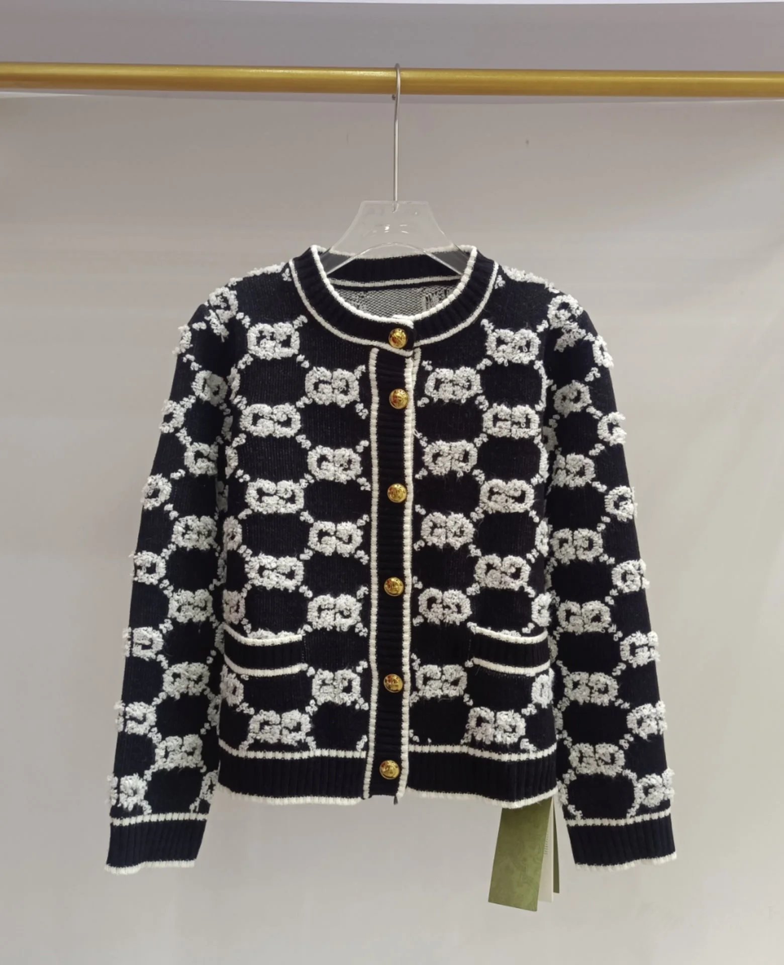 Gucci Knitwear GG monogram knit sweater and button-front cardigan image 4