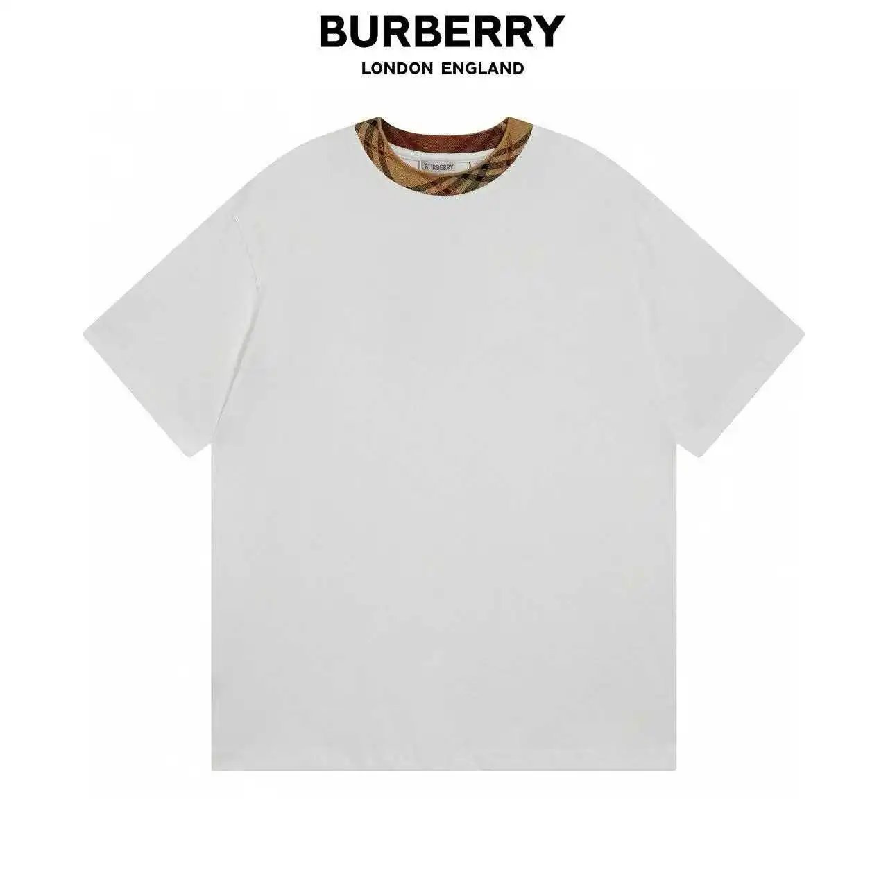 Gucci Shirts Short-Sleeve Polo Shirt with Contrast-Trim Collar — Burberry 1