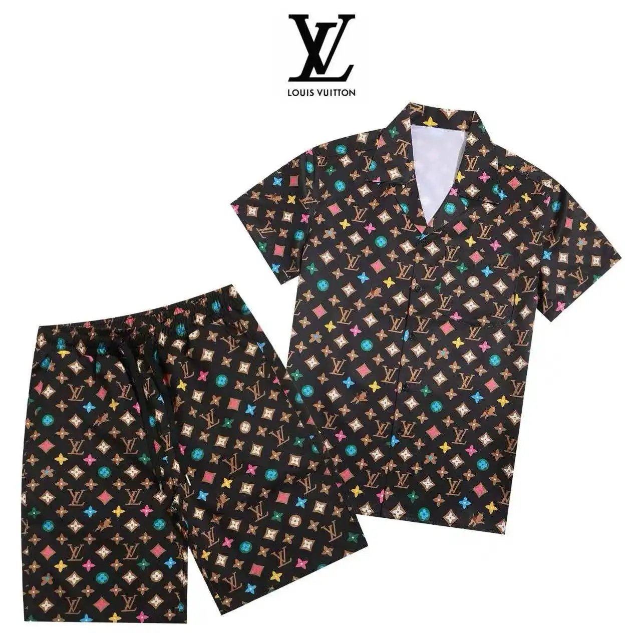 Louis Vuitton Matching Sets Short-Sleeve Printed Shirt and Drawstring Shorts Set image 6