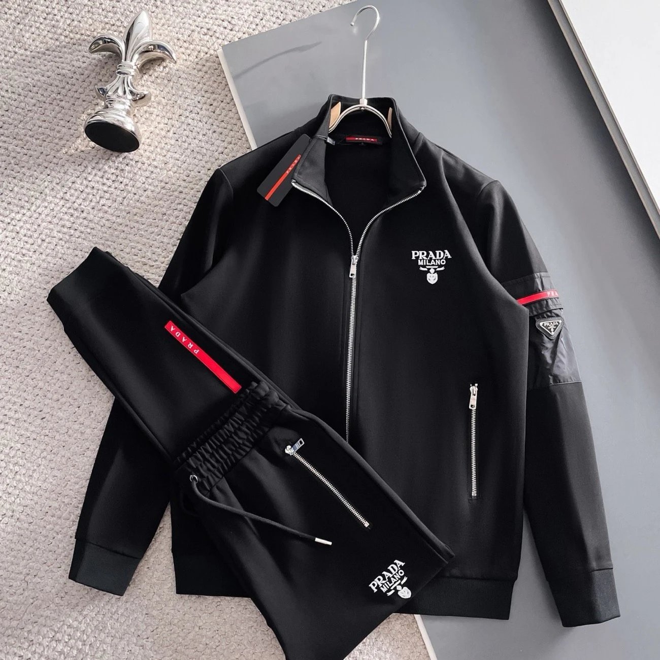 Prada Matching Sets Zip-Up Jacket and Joggers Set image 3