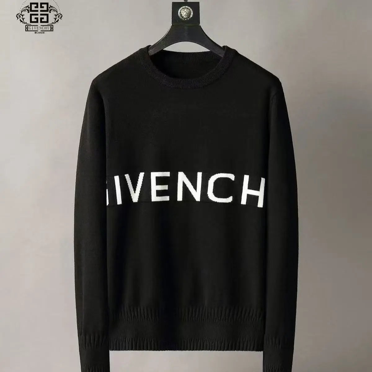 Prada Knitwear Crewneck logo knit sweater — 13