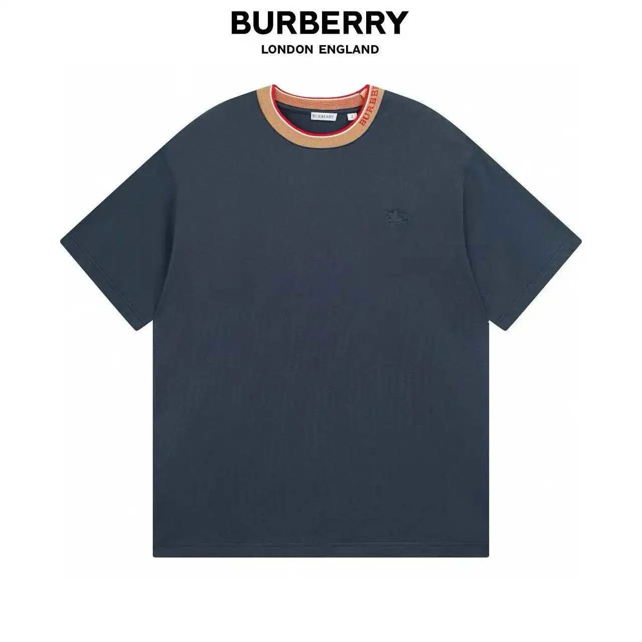 Gucci Shirts Short-Sleeve Polo Shirt with Contrast-Trim Collar — Burberry 4