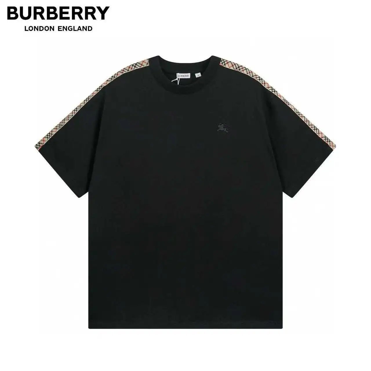 Gucci Shirts Short-Sleeve Polo Shirt with Contrast-Trim Collar — Burberry 14