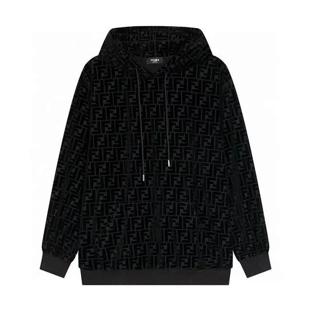 Fendi Hoodies & Sweatshirts FF monogram pullover hoodie product detail image 8