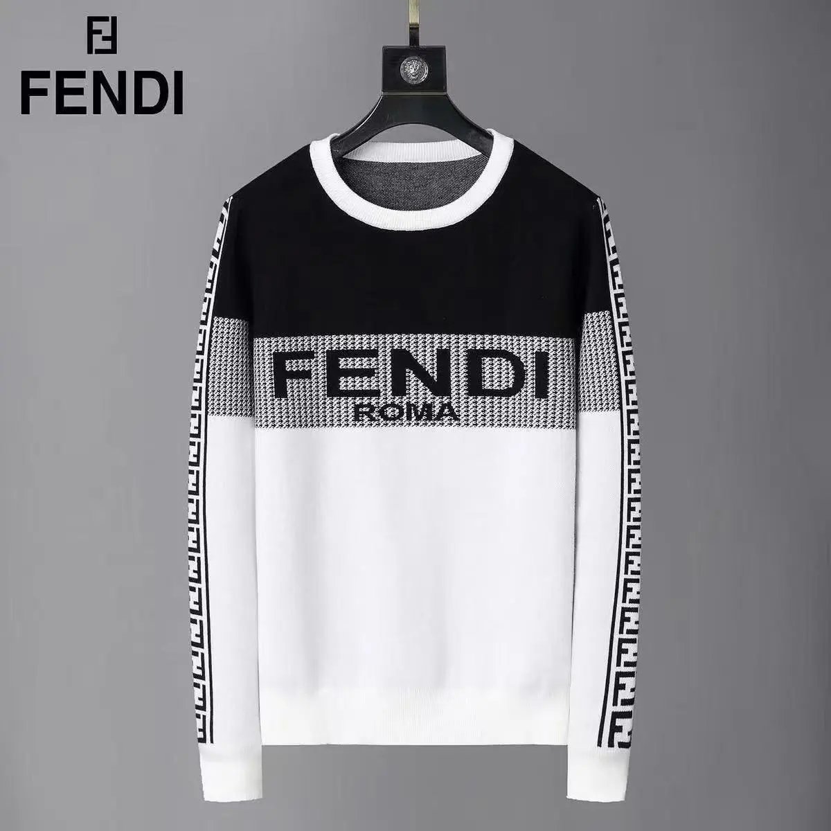 Prada Knitwear Crewneck logo knit sweater image 7