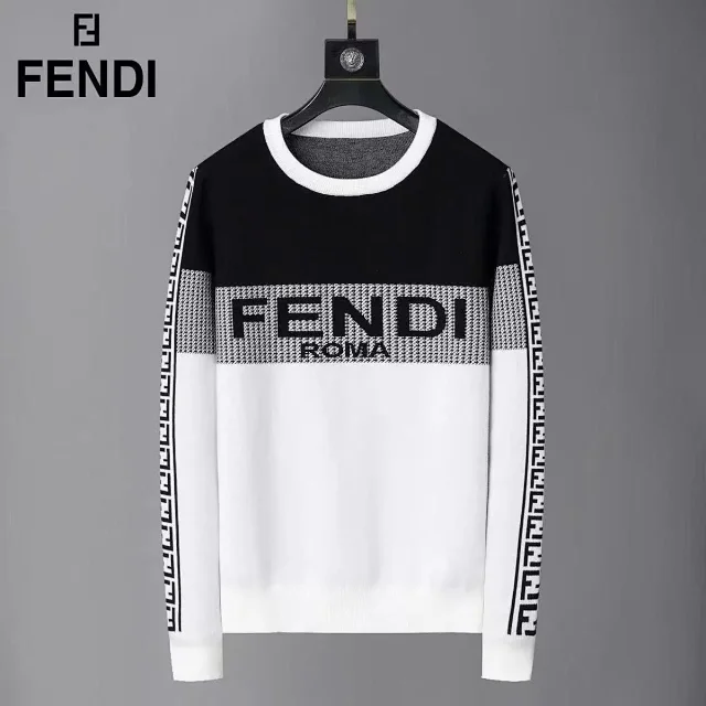 Prada Knitwear Crewneck logo knit sweater product detail image 8