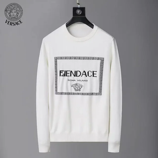 Prada Knitwear Crewneck logo knit sweater product detail image 12