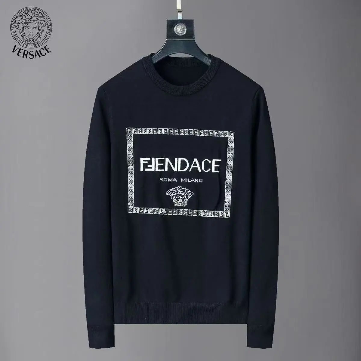 Prada Knitwear Crewneck logo knit sweater image 12