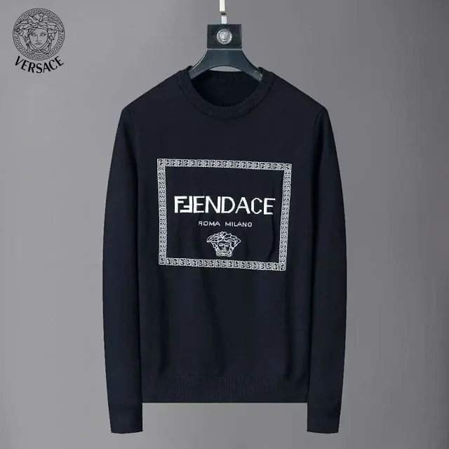 Prada Knitwear Crewneck logo knit sweater product detail image 13