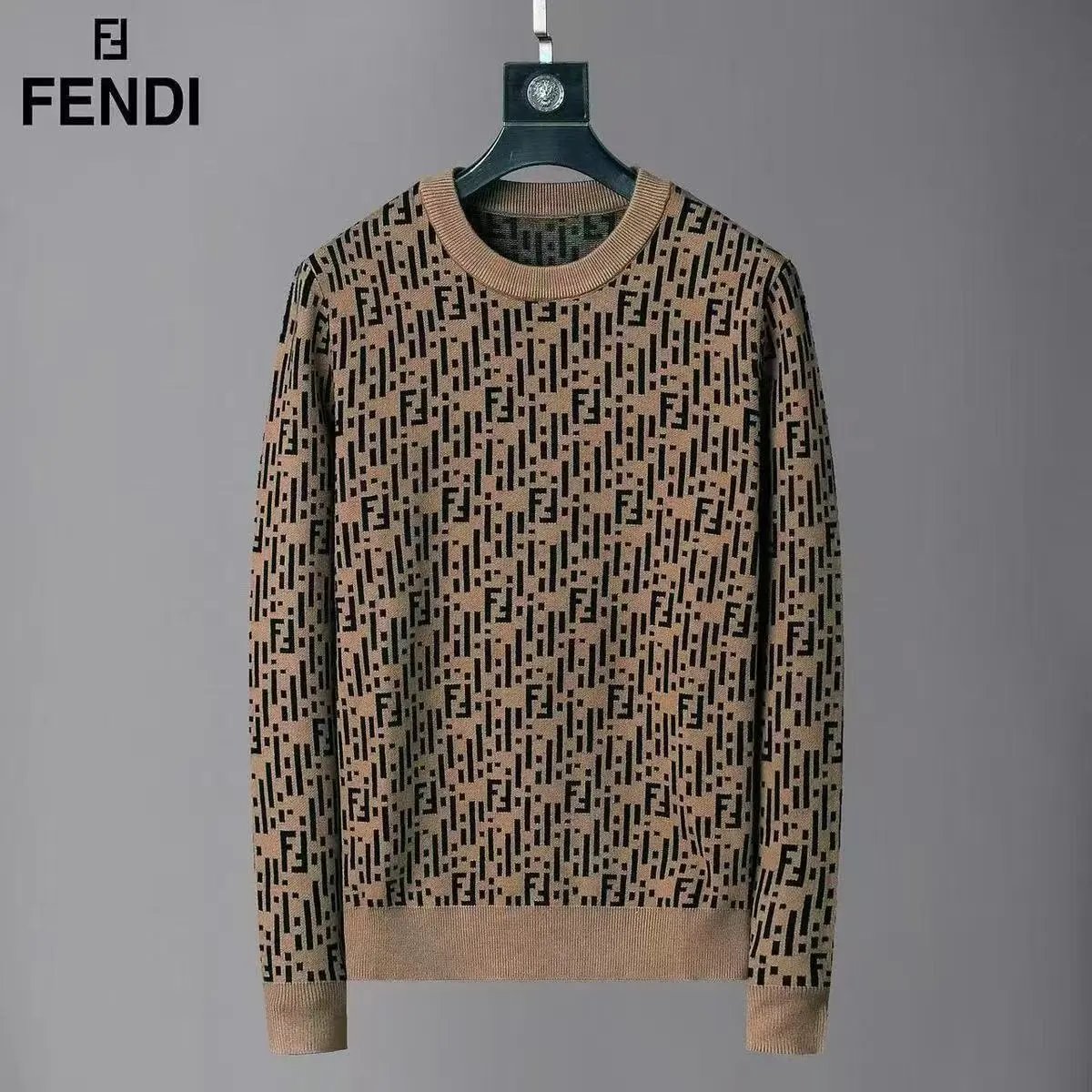 Prada Knitwear Crewneck logo knit sweater — 12