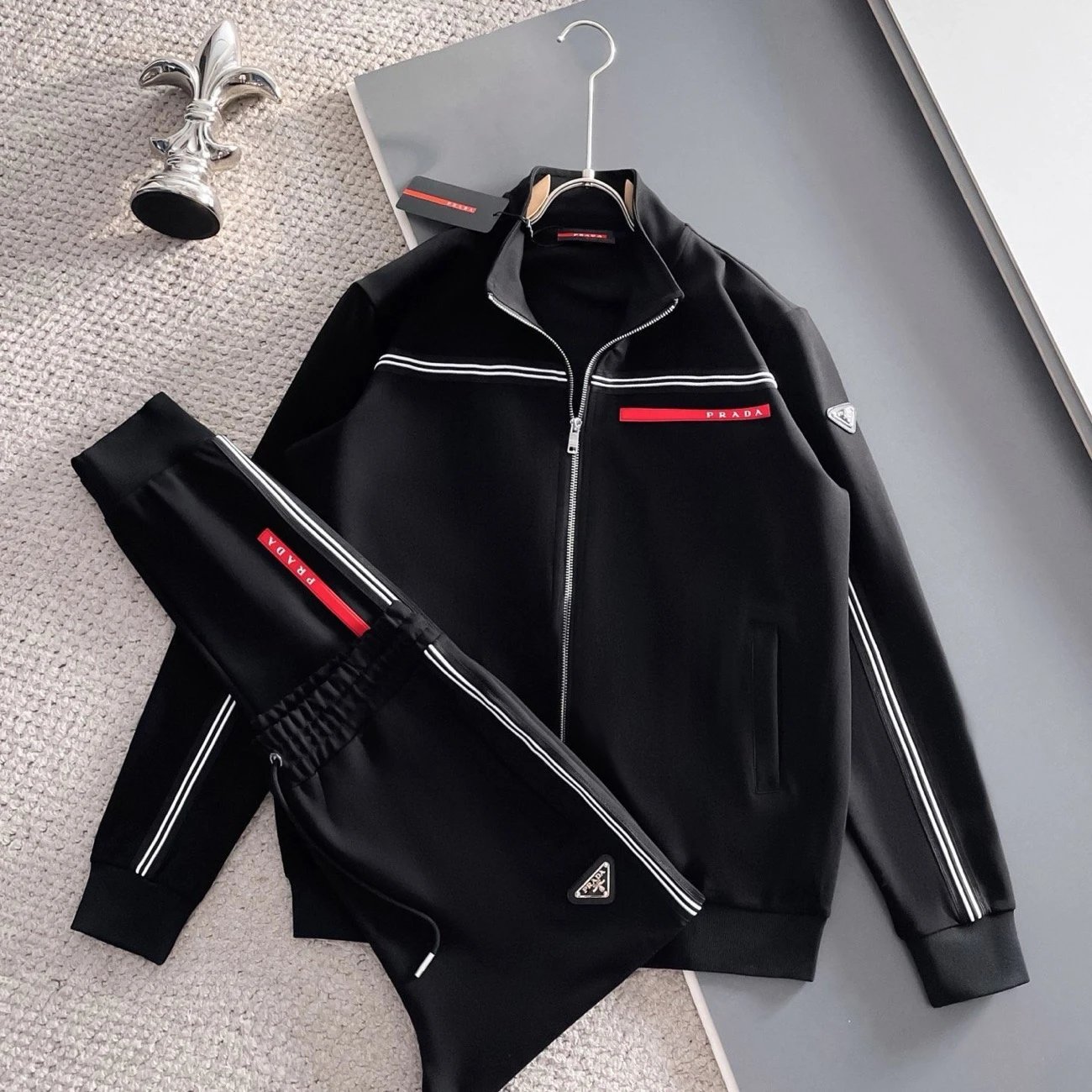 Prada Matching Sets Zip-Up Jacket and Joggers Set image 2