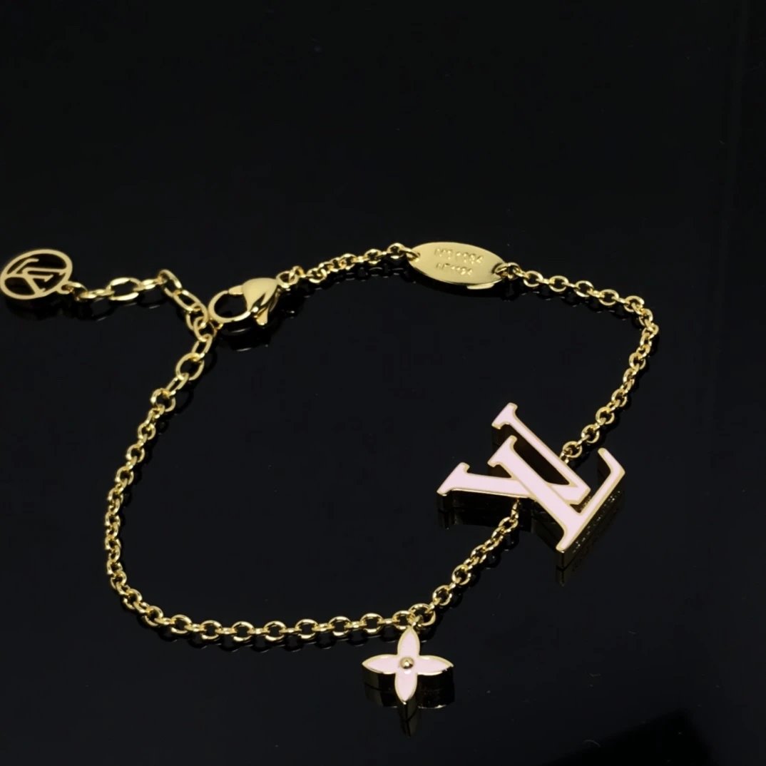 Louis Vuitton Jewelry Cuban Link Bracelet with Monogram Engraving — 10