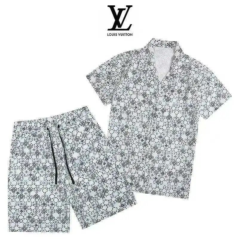 Louis Vuitton Matching Sets Short-Sleeve Printed Shirt and Drawstring Shorts Set image 4