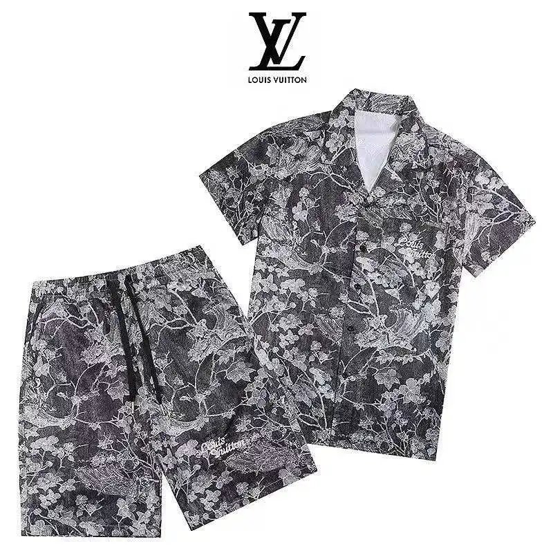 Louis Vuitton Matching Sets Short-Sleeve Printed Shirt and Drawstring Shorts Set image 7