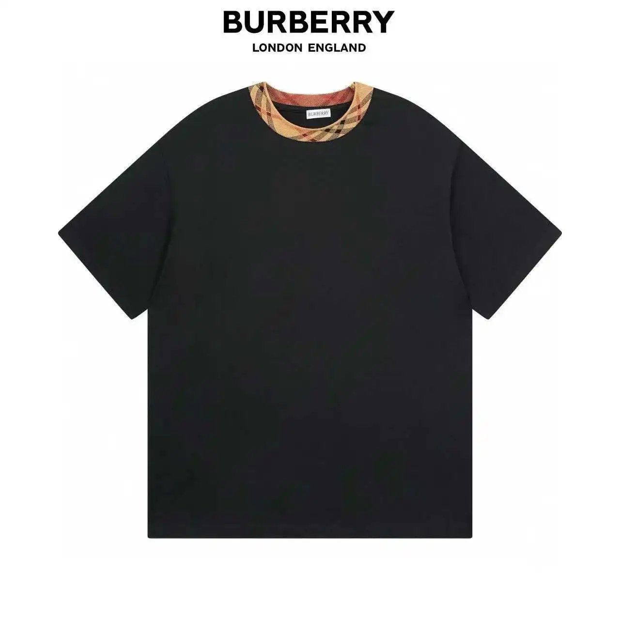 Gucci Shirts Short-Sleeve Polo Shirt with Contrast-Trim Collar — Burberry 3