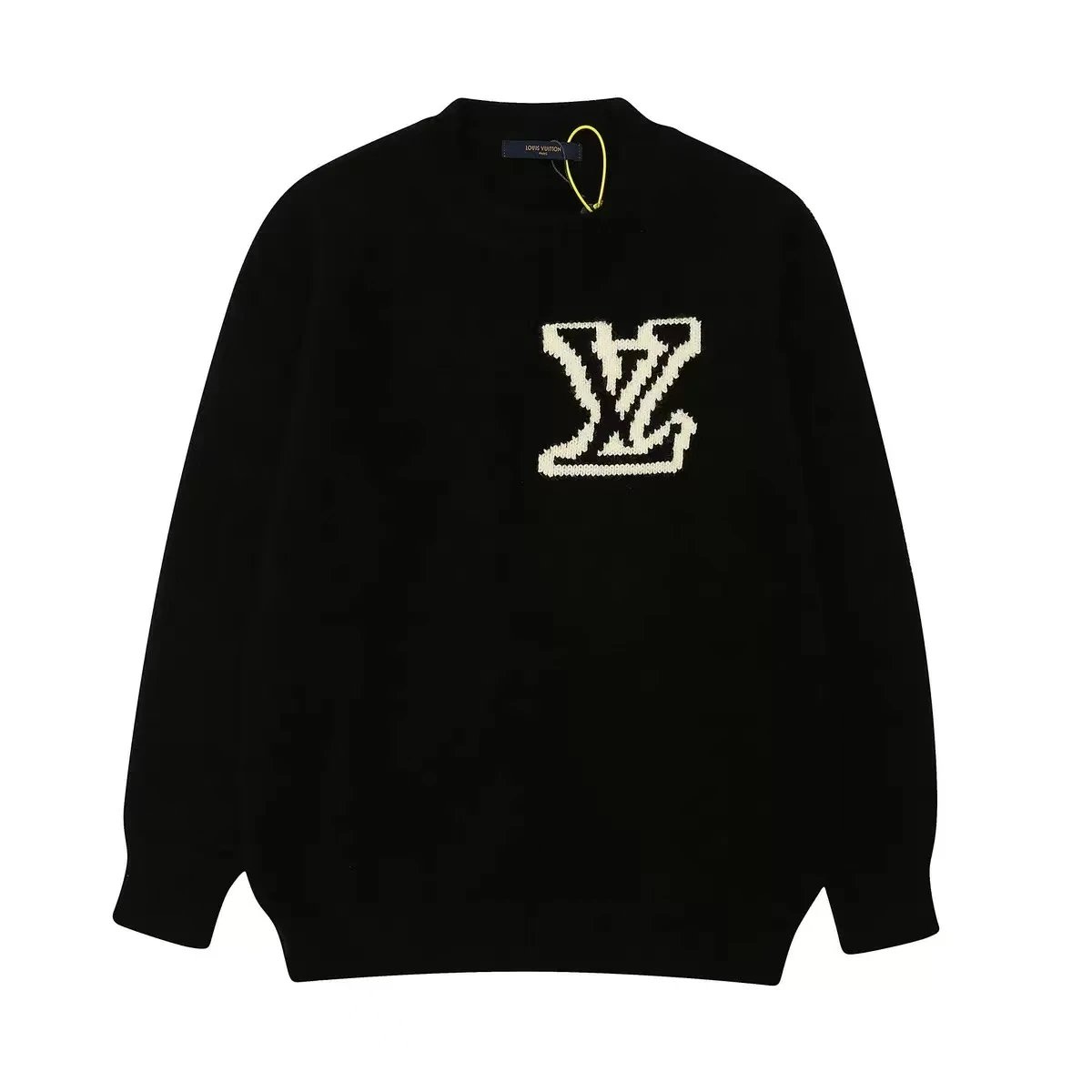 Louis Vuitton Knitwear LV Monogram intarsia crewneck sweater — Black 1