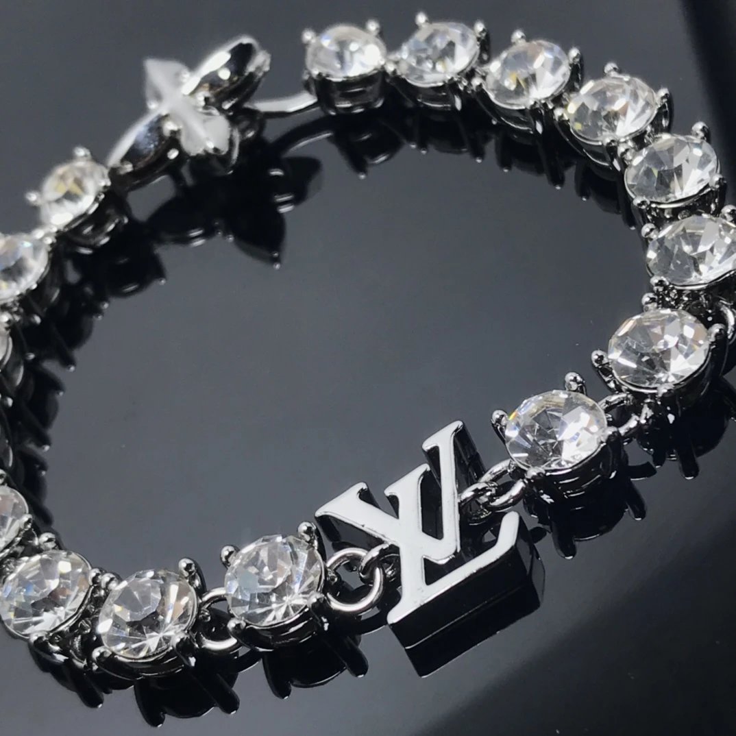 Louis Vuitton Jewelry Cuban Link Bracelet with Monogram Engraving image 13