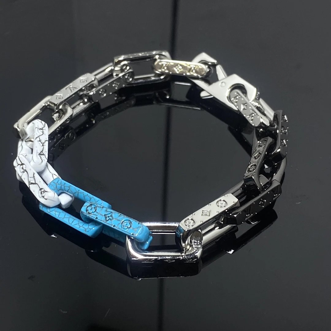Louis Vuitton Jewelry Cuban Link Bracelet with Monogram Engraving — 2