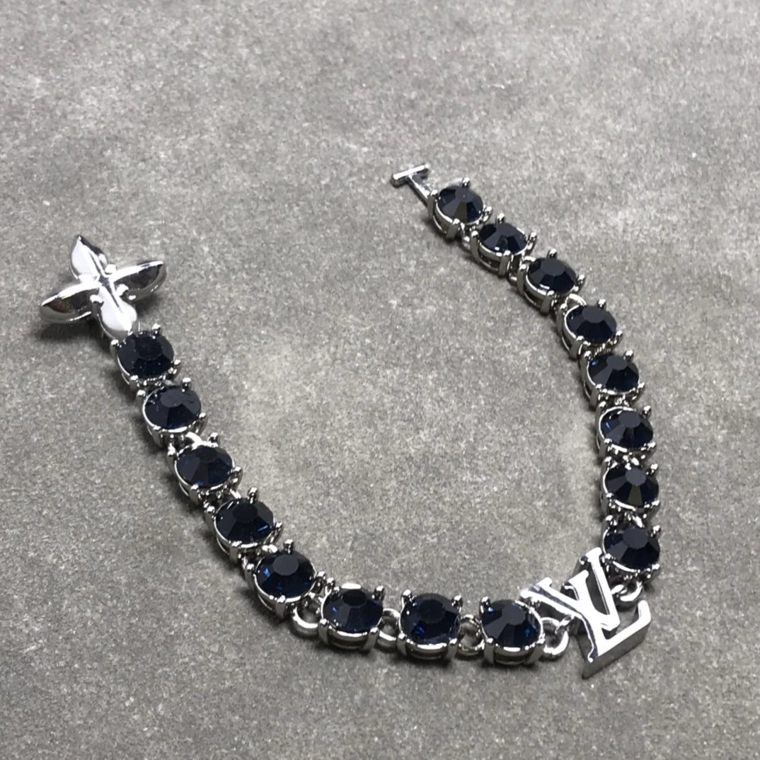 Louis Vuitton Jewelry Cuban Link Bracelet with Monogram Engraving — 13