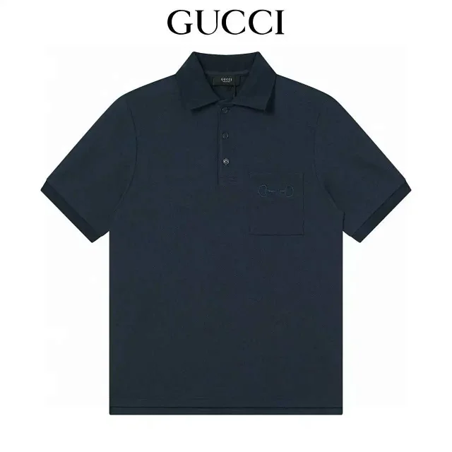 Gucci Shirts Short-Sleeve Polo Shirt with Contrast-Trim Collar product detail image 5