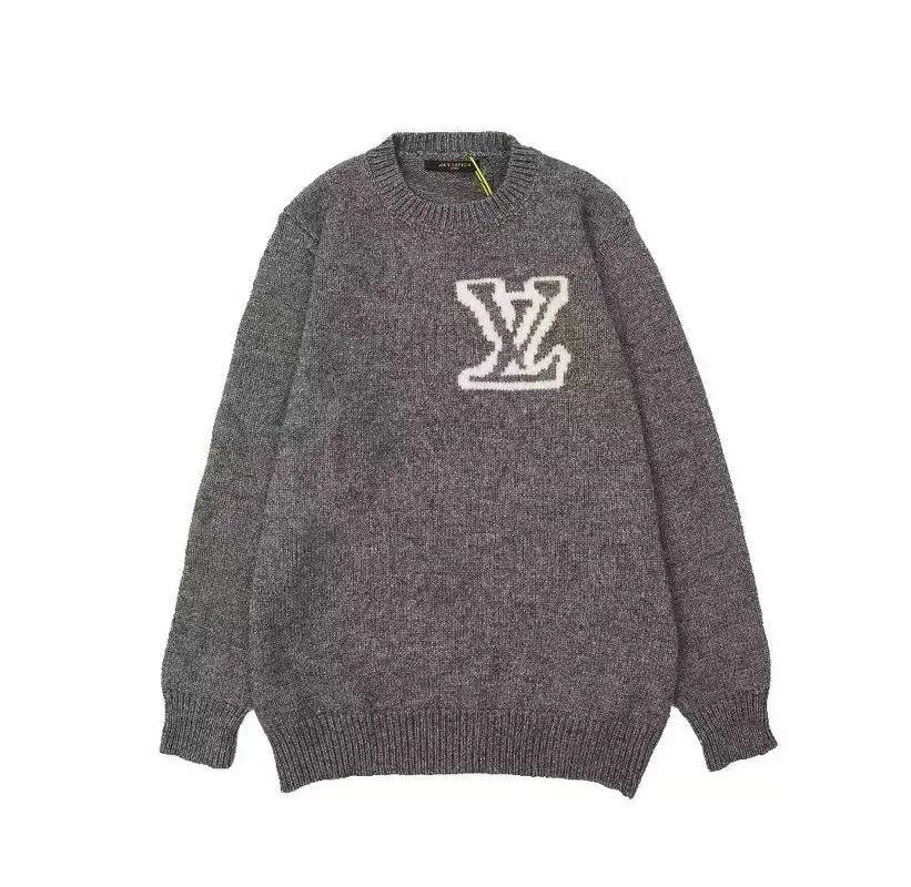 Louis Vuitton Knitwear LV Monogram intarsia crewneck sweater — Gray 1