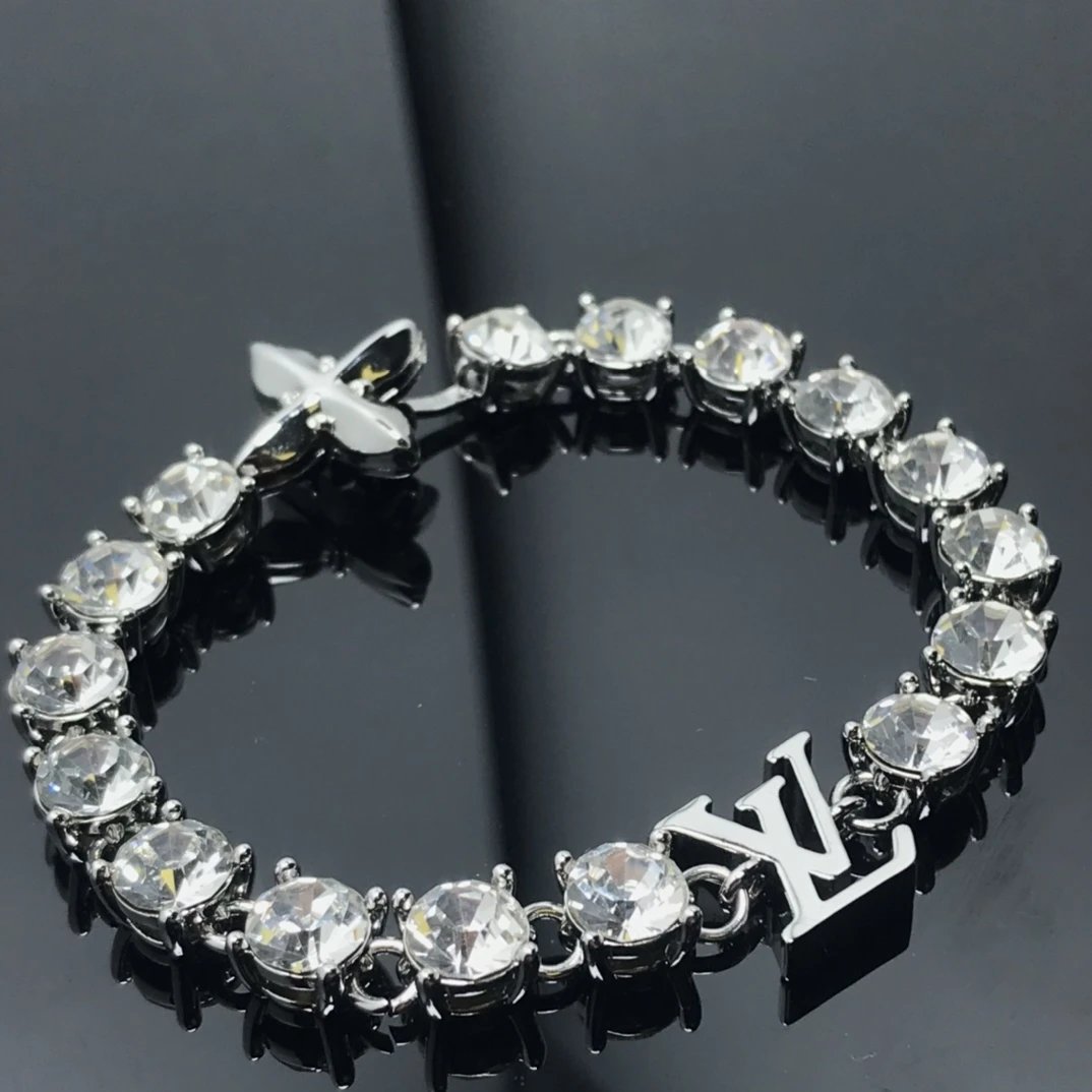 Louis Vuitton Jewelry Cuban Link Bracelet with Monogram Engraving — 14