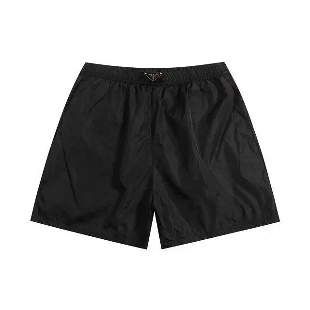 Prada Shorts Elastic-Waist Nylon Logo-Plaque product detail image 10