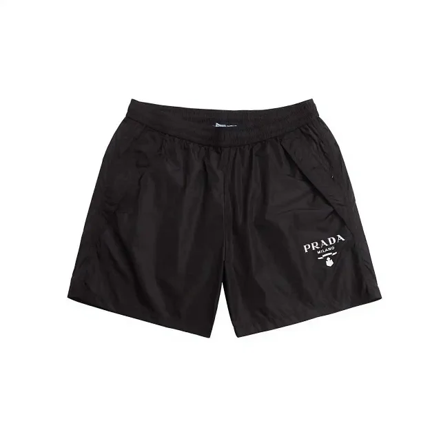 Prada Shorts Elastic-Waist Nylon Logo-Plaque product detail image 9