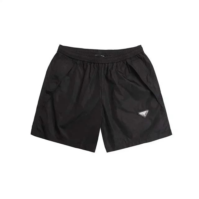 Prada Shorts Elastic-Waist Nylon Logo-Plaque product detail image 8