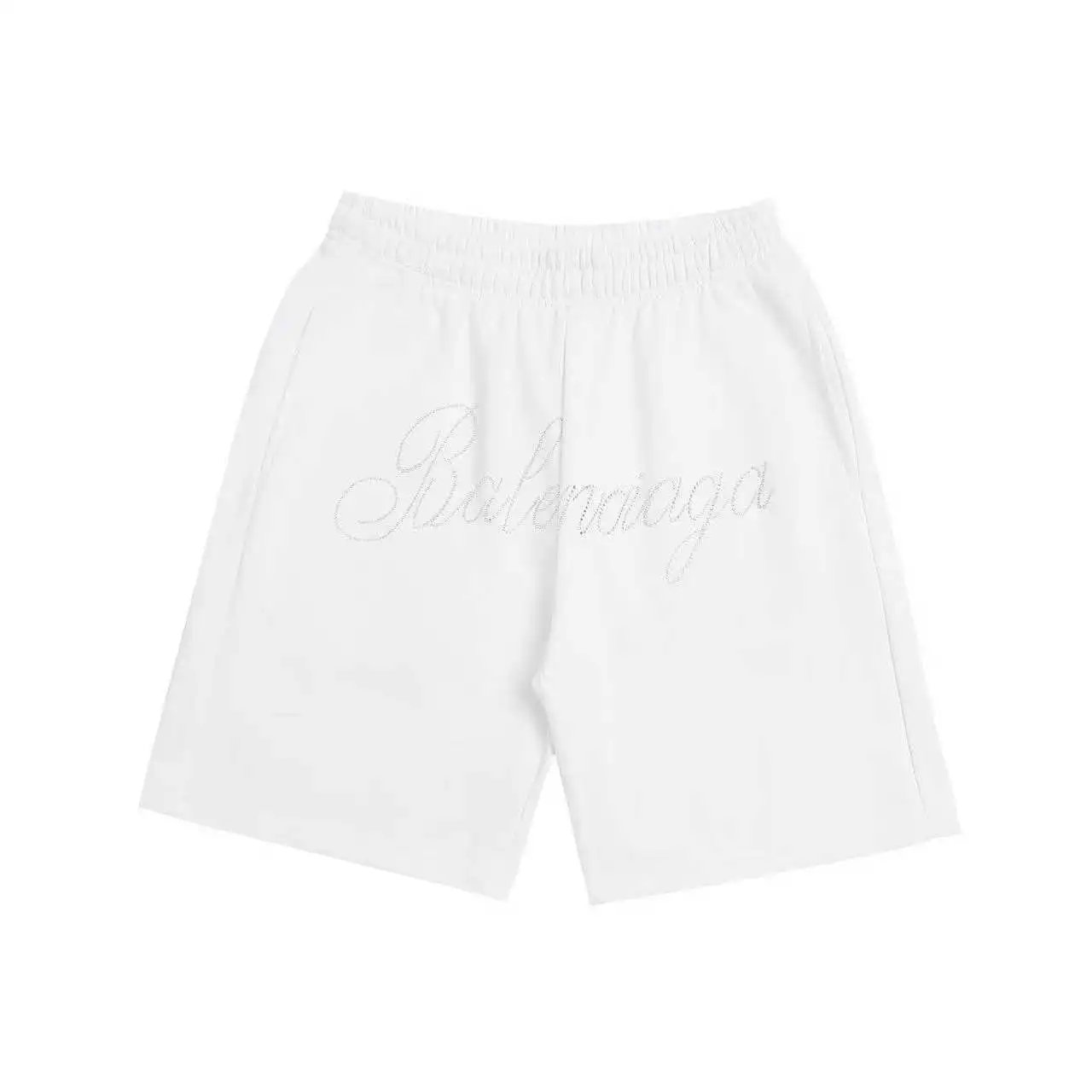 Prada Shorts Elastic-Waist Nylon Logo-Plaque — 12