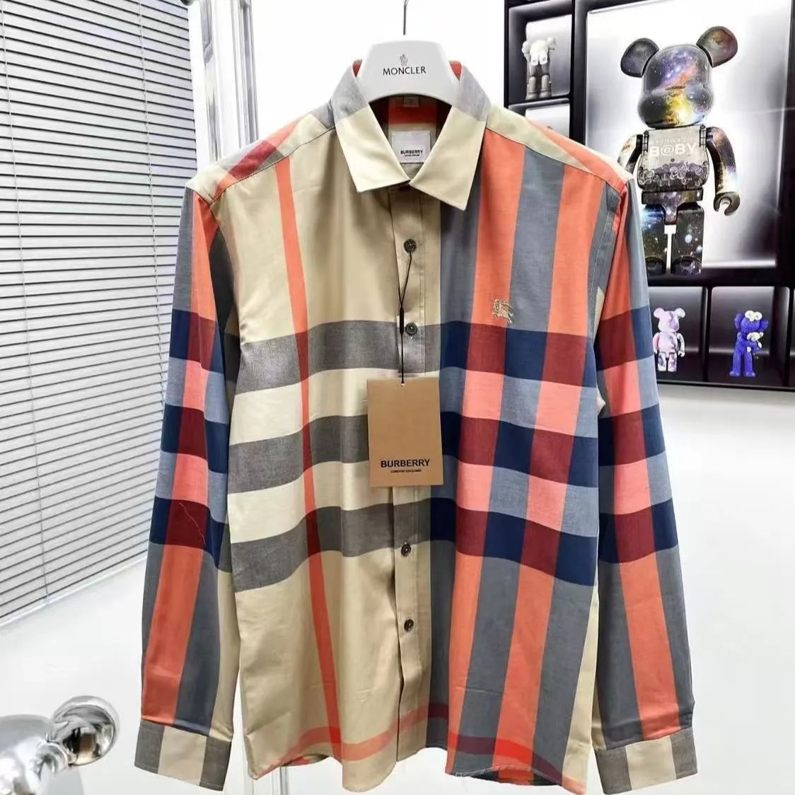 Burberry Shirts Check Button-Down Shirt — 12
