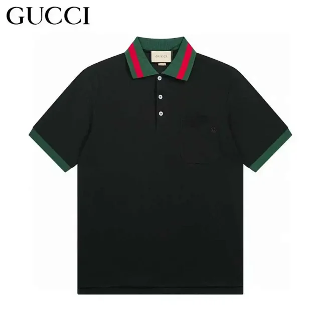 Gucci Shirts Short-Sleeve Polo Shirt with Contrast-Trim Collar product detail image 7