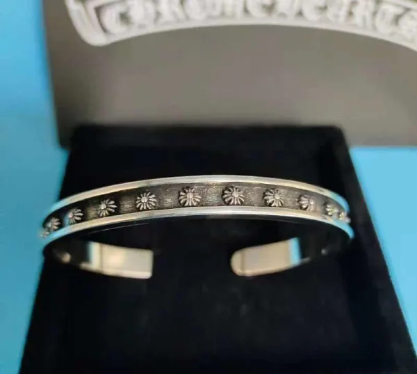 Chrome Hearts Spike Cuff Silver Bracelet Jewelry - 4