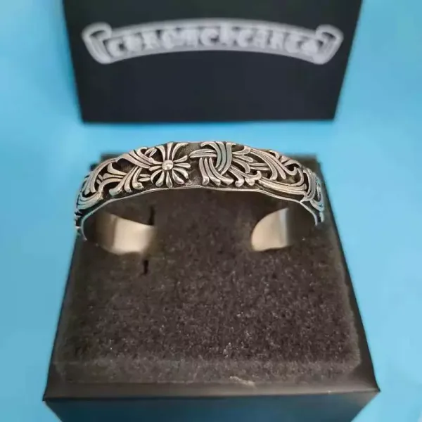Chrome Hearts Spike Cuff Silver Bracelet Jewelry - 7