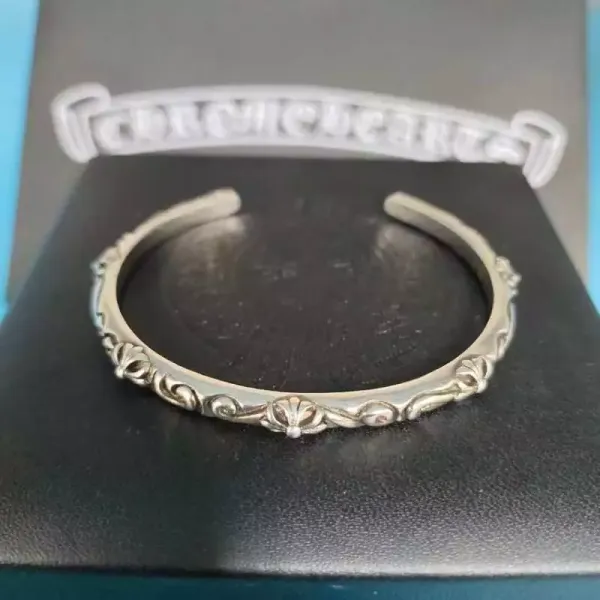 Chrome Hearts Spike Cuff Silver Bracelet Jewelry - 10