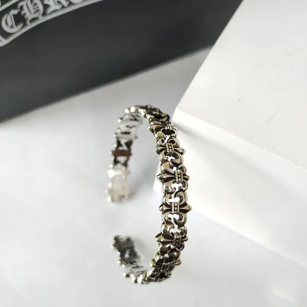 Chrome Hearts Fleur-de-Lis Cuff Bracelet Silver - 1