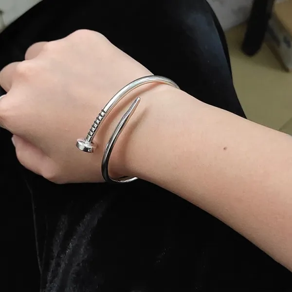 Design Nail Bracelet Silver Bracelet Jewelry - 1
