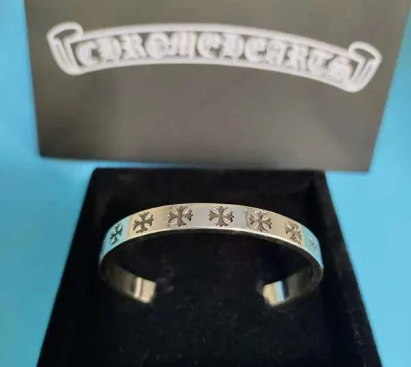 Chrome Hearts Spike Cuff Silver Bracelet Jewelry - 6