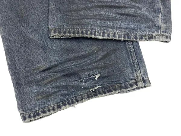 Design Distressed Wide-Leg Jeans Dark Wash - 15