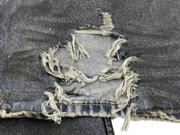 Design Distressed Wide-Leg Jeans Dark Wash - 17