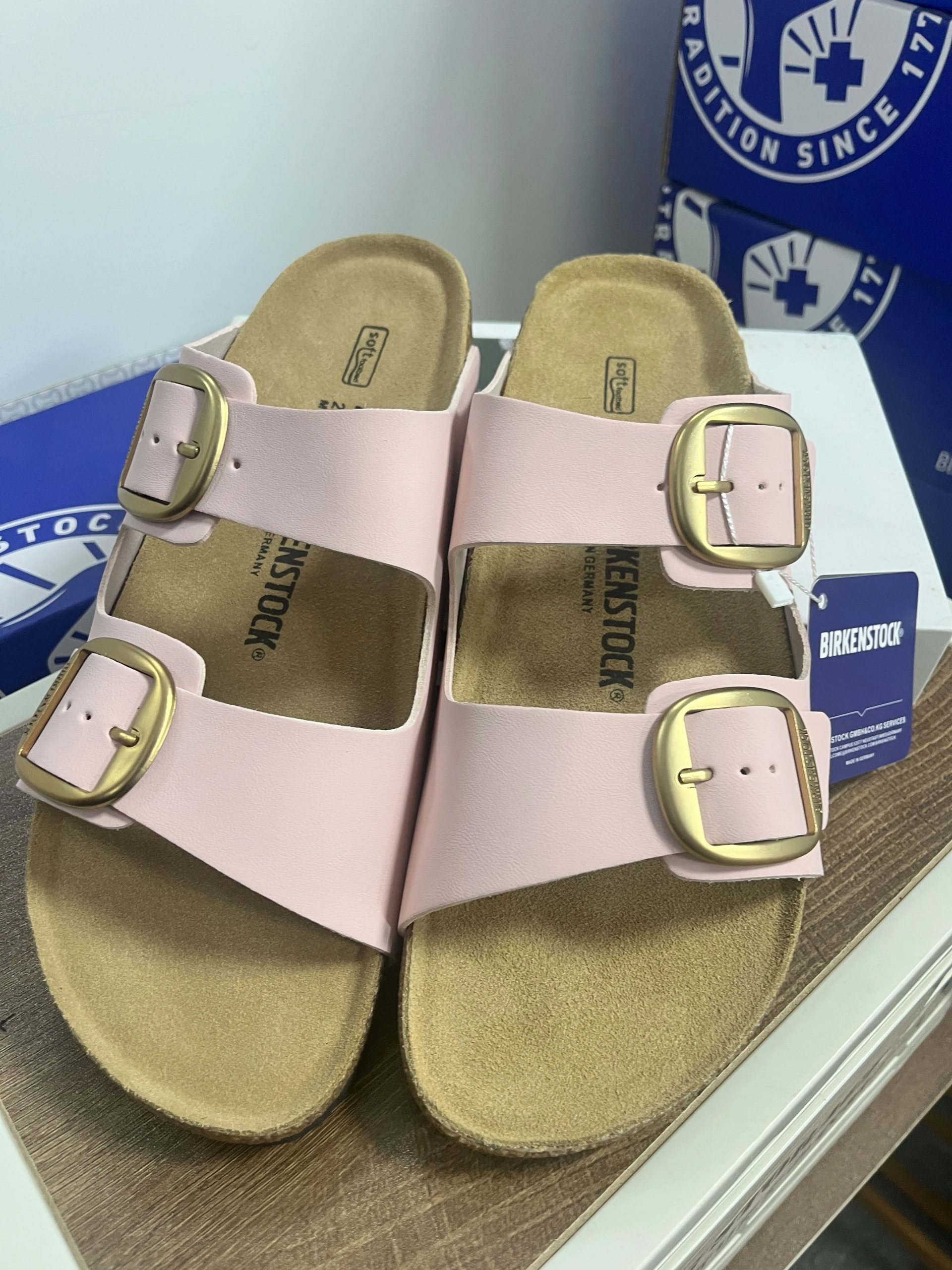 Pink Leather with Gold Large Buckle
