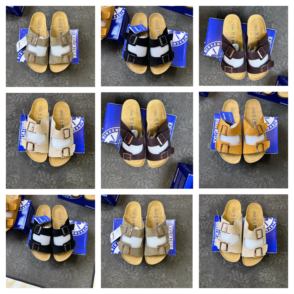 Birkenstock Arizona Series Birko-Flor Suede Two-Strap Fashion Sandals - Soft Cowhide Suede Leather