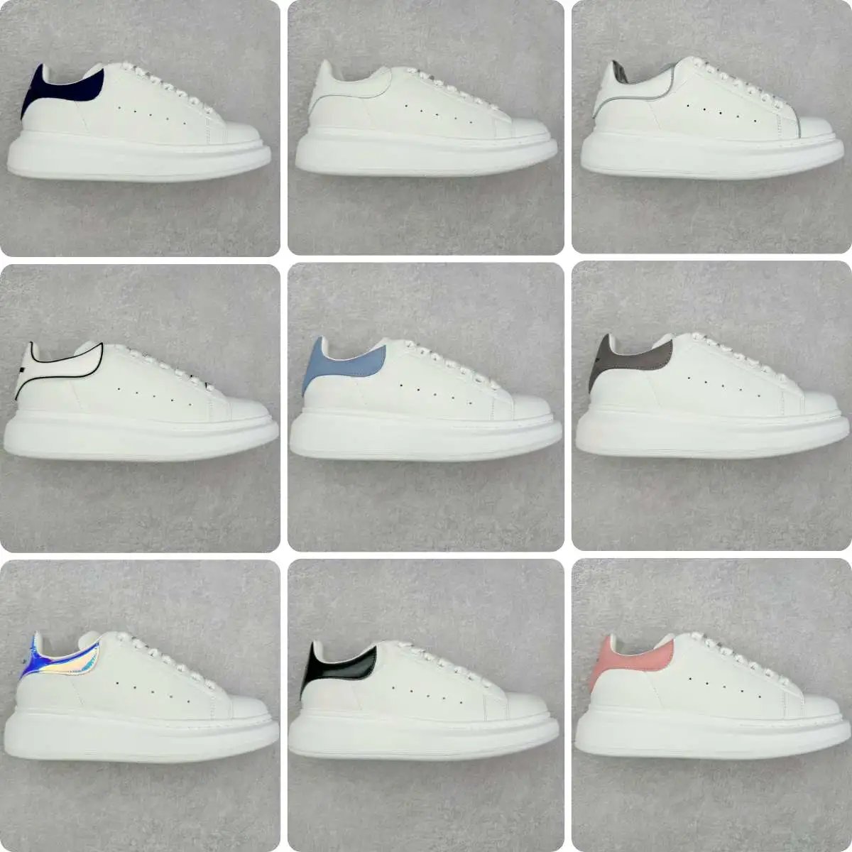 M-Q White Sneakers in Calf Leather (Size: 35-45)