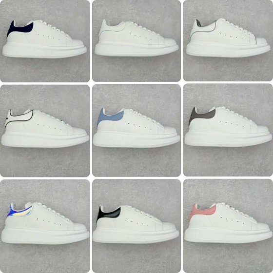M-Q White Sneakers in Calf Leather (Size: 35-45)